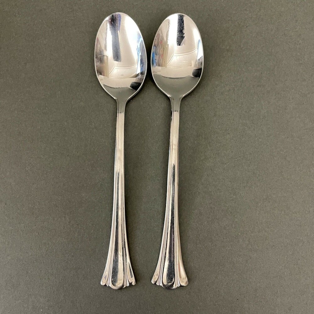 Delco Natalie Stainless Steel Spoons Flatware Lot of 2
